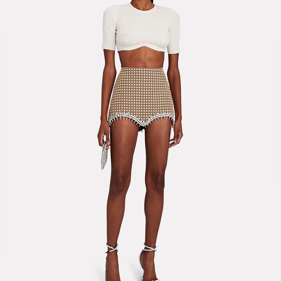 Area Embellished Houndstooth Mini Skirt - Picture 10 of 10